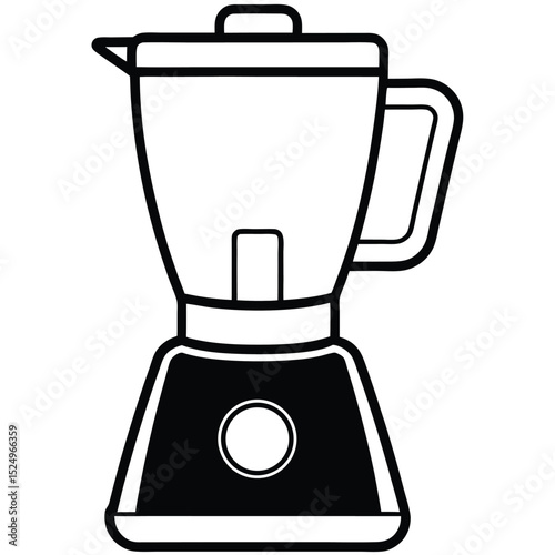 silhouette blender on white background