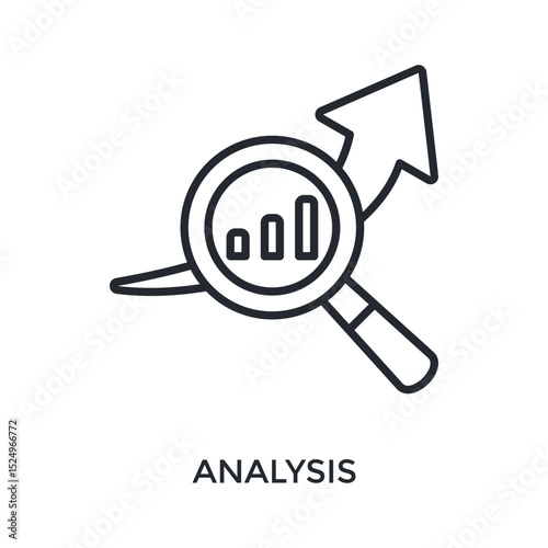 Analysis Icon Outline Style. Vector Illustration For Graphic Design