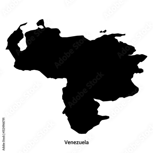 venezuela sillouette map isloated on a white background