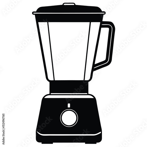 silhouette blender on white background