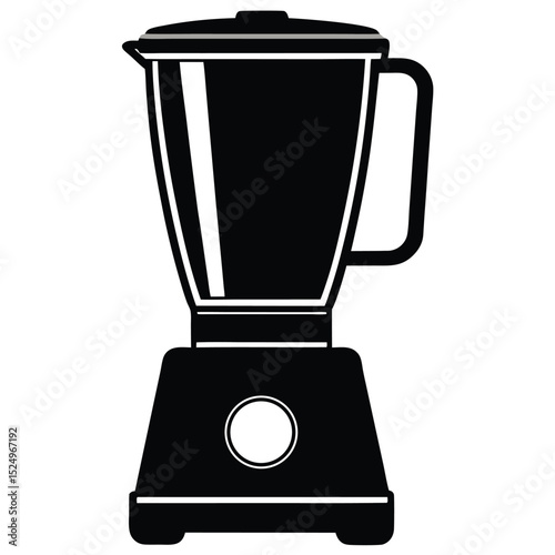 silhouette blender on white background