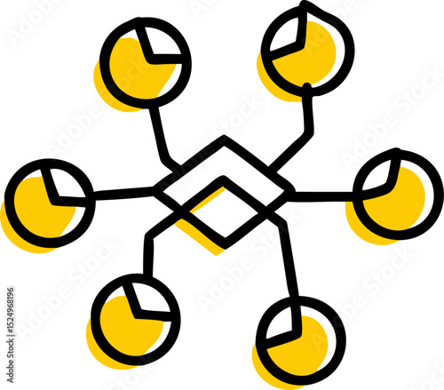 Silhouette of Global Network with Green Nodes – Futuristic Digital Connection Web, Global Data Grid, Technology Background, Abstrac
