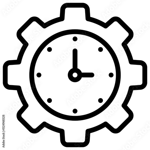 gear time icon animated line