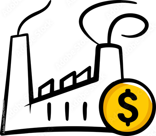 Money bag and dollar sign icon with currency symbols in a vector illustration