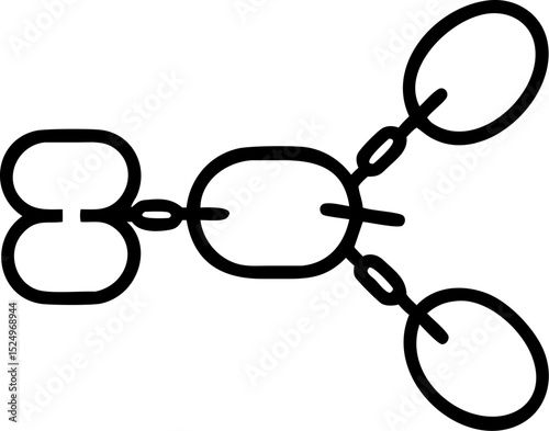 Green Silhouette of a Supply Chain with Interconnected Links – Abstract Logistics Network, Business Process Flow, Shipping and Distribution, Industrial Ch
