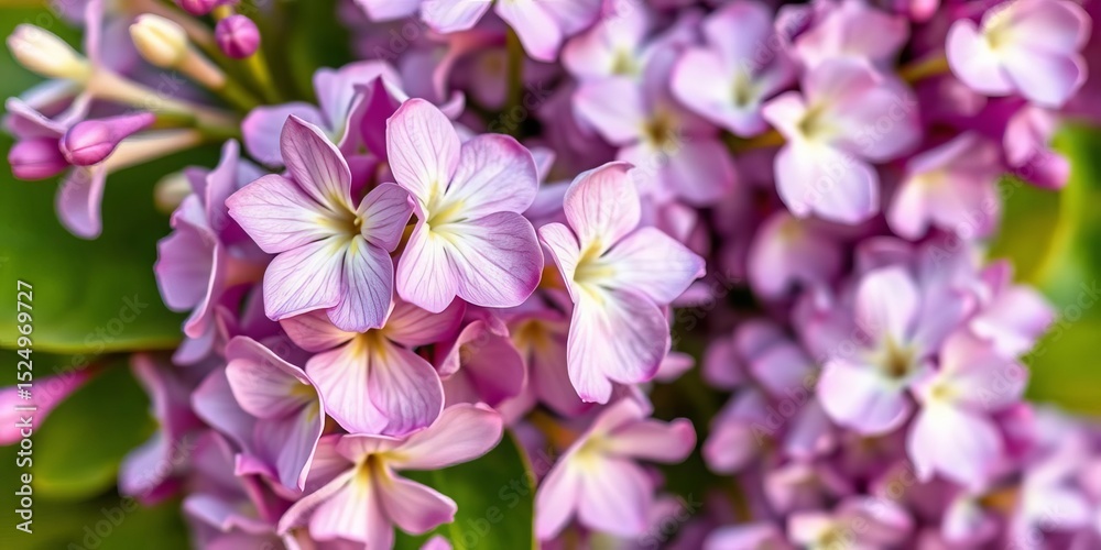 Obraz premium Close-up of vibrant lilac blossoms, a beautiful spring bouquet in full bloom, fragrant, lilac