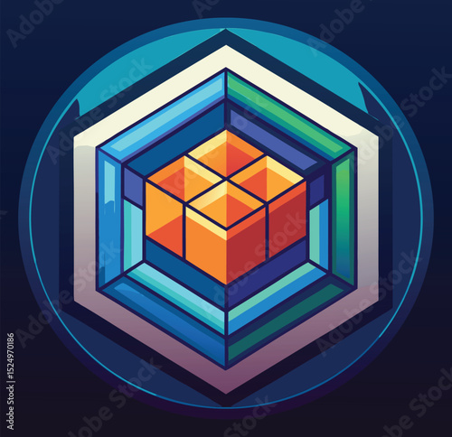 Modern Blockchain Technology Logo Design-Version 6