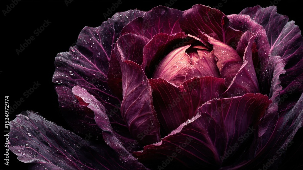 Obraz premium The Beauty of Red Cabbage A Healthy and Nutritious Vegetable