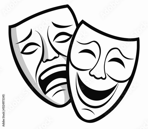 Comedy and Tragedy Masks: Theater, Drama, Performance Art