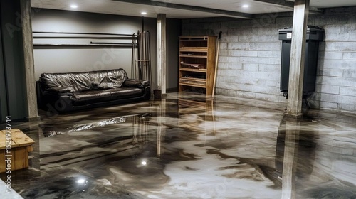 Addressing standing water in a basement caused by sump pump issues.