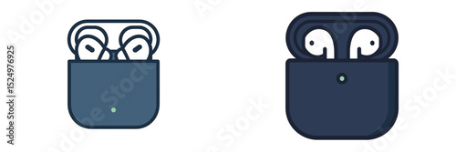 Stylish wireless earbuds in charging case demonstrating modern audio technology and sleek design