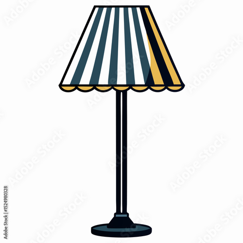 Striped Floor Lamp, Modern Home Decor, Table Lamp