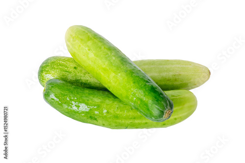 Wallpaper Mural The Photo of a Thai vegetable, cucumber,, on a white background, taken with a 45Mp high resolution camera. Torontodigital.ca