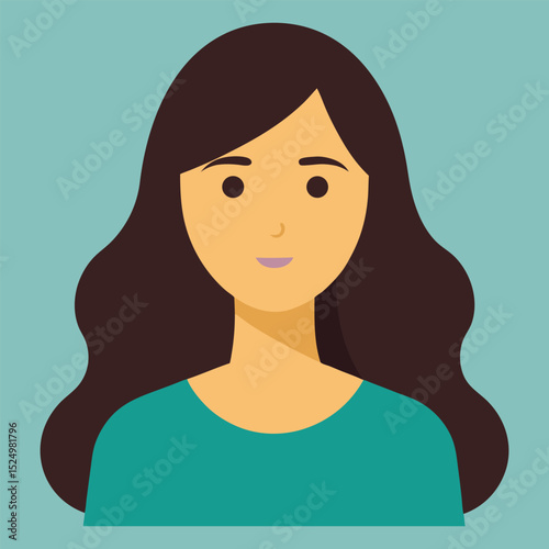 woman with long hair vector silhouette 