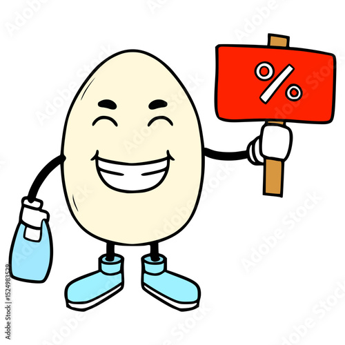 egg character illustration hand drawn isolated vector