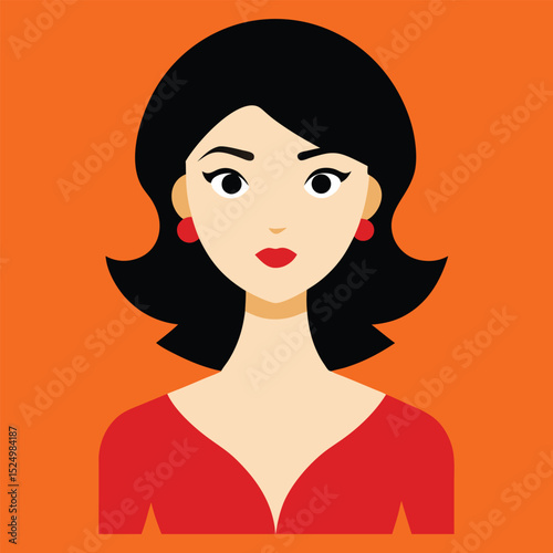 Woman Face Logo  Design. Creative vector icon. Vector illustration