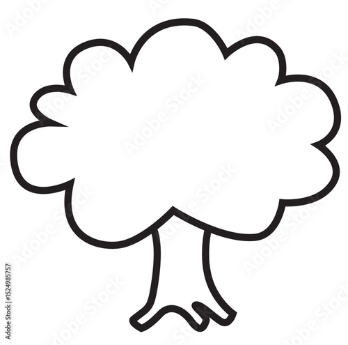Tree Illustration Clipart line art