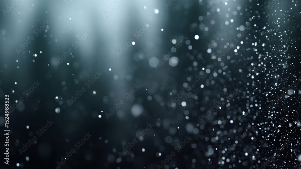 Obraz premium Abstract dark background with falling particles creating a serene atmosphere