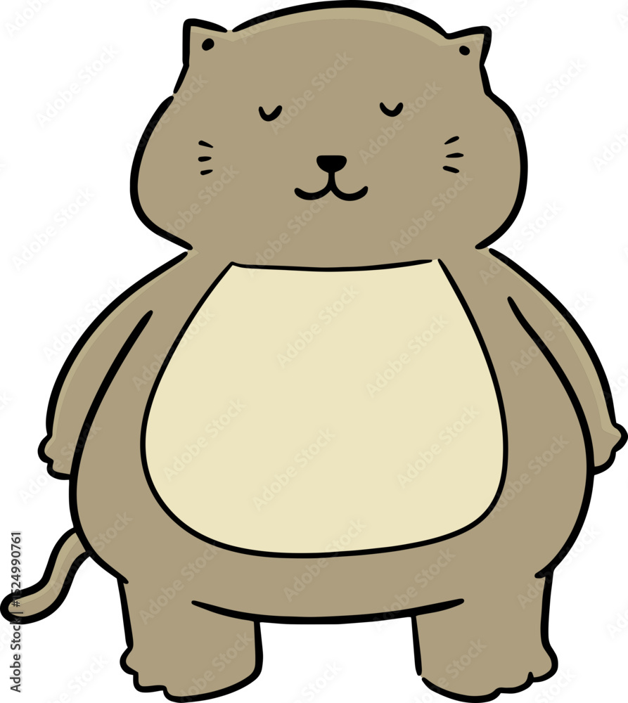 Obraz premium Illustration of fat cat 