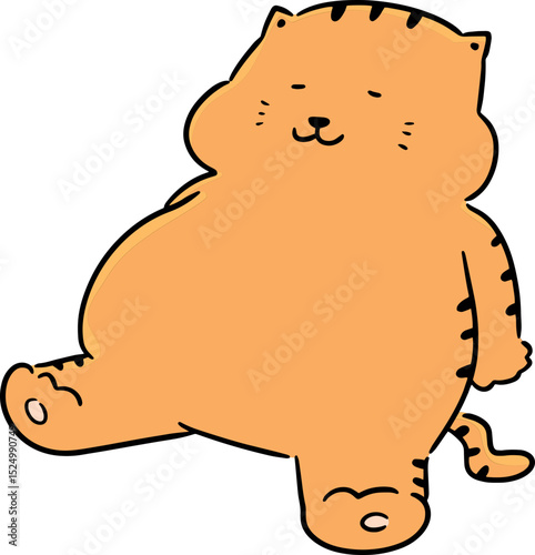 Illustration of fat cat
