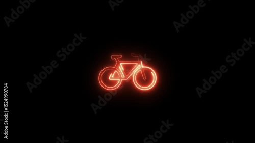 Bicycle glowing with neon lights, showcasing a modern and vibrant design on a dark background.