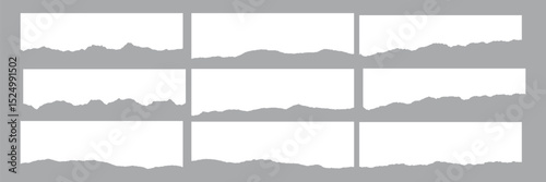 torn or ripped paper sheet. Scrapbook edge, notebook tear or blank page split vector illustration 
