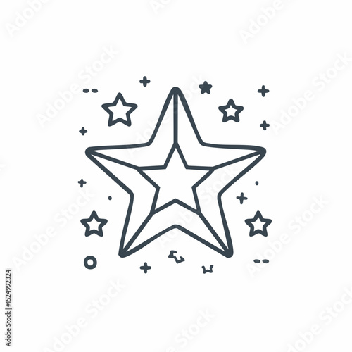 abstract star shape vector