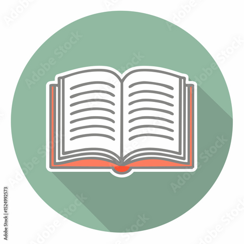 vector illustration of open book