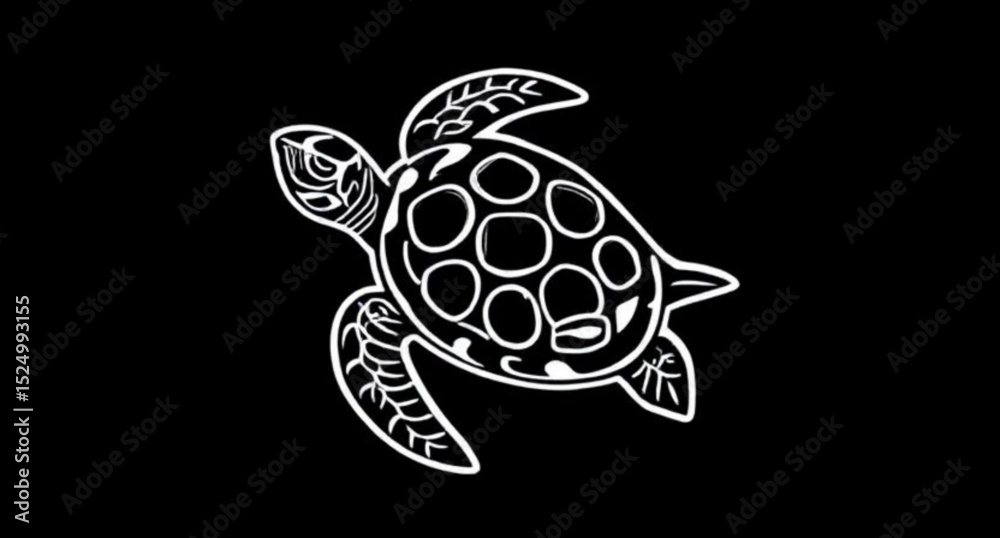 Fototapeta premium Sea turtle vector, Sea turtle illustration, Turtle clipart, Marine turtle drawing, Ocean turtle vector, Swimming turtle art, Green sea turtle vector, Sea turtle cartoon, Turtle silhouette icon, Underw
