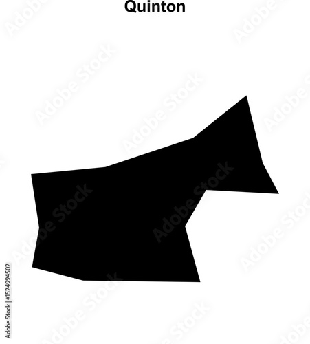 Quinton (England) blank outline map