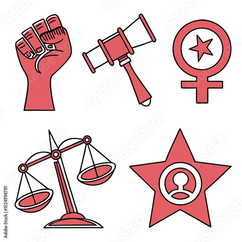 Feminist icons justice equality power symbols