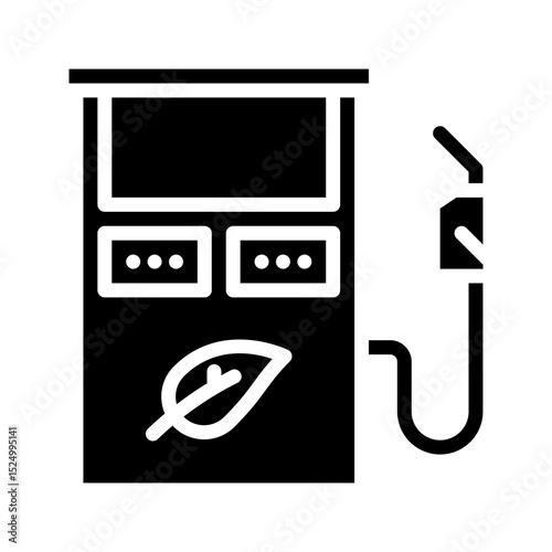 A petrol machine glyph icon, ideal for eco fuel apps or energy interfaces