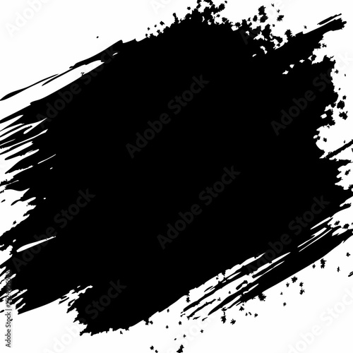 Black and White Abstract Grunge Brushstroke Texture Background