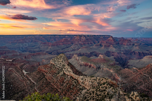 National parks usa southwest grand canyon labyrinth of rock cliffs, terraces, chasms and ravine drilled by Colorado River