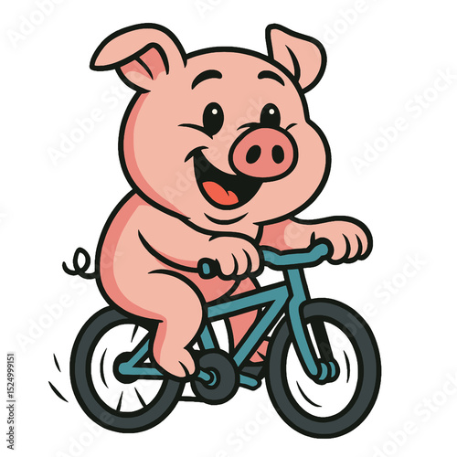 COCHON SUR UN VELO
