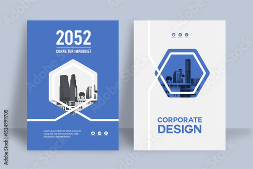 City Background Business Book Cover Design Template