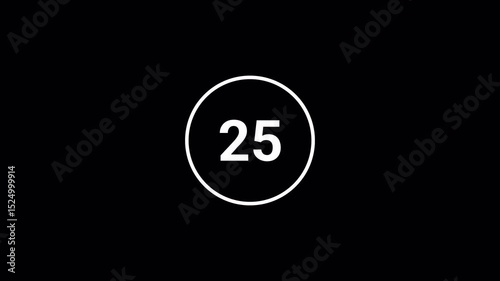 30 seconds countdown timer animation, from 30 to 0 seconds on transparent background. 30 second countdown timer, Countdown video.	 