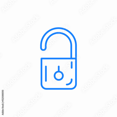 open padlock icon sign vector