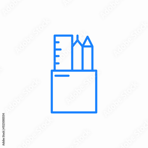 pen holder icon sign vector