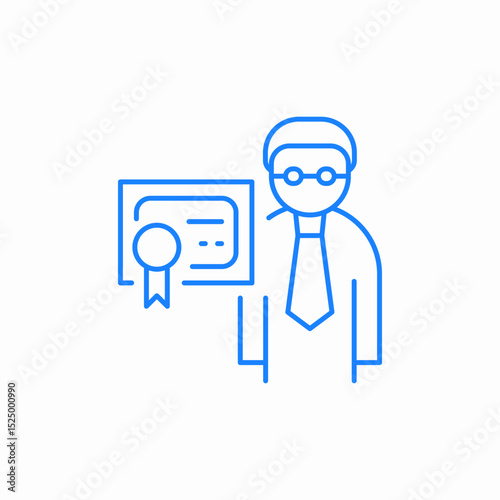 professor diploma icon sign vector