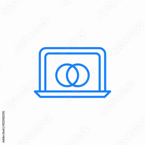 virtual wedding invitation icon sign vector