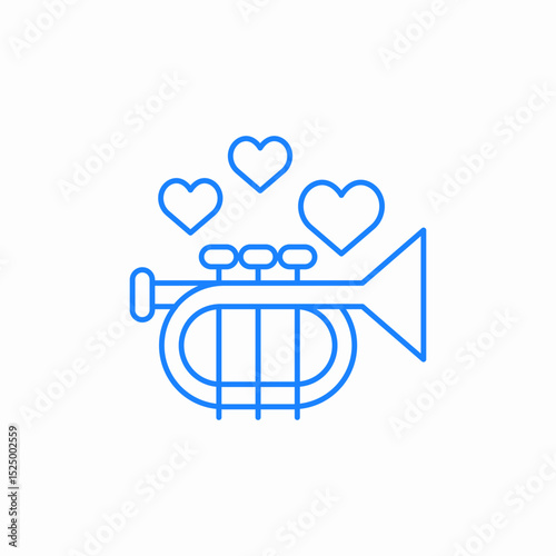 wedding fanfare icon sign vector