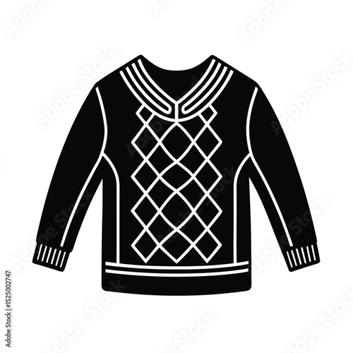 Chunky Woven Sweater Vector Illustration