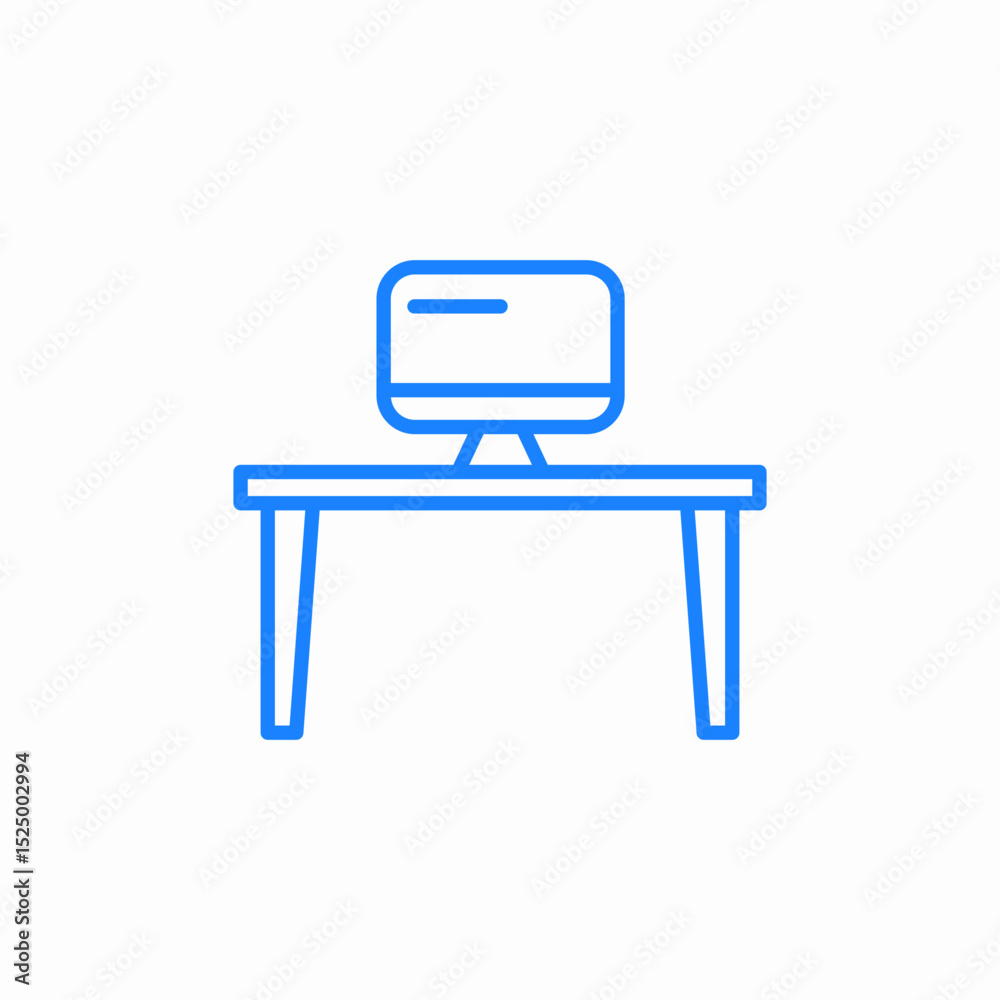 working desk icon sign vector working desk icon sign vector