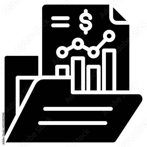 Portfolio Gain glyph icon