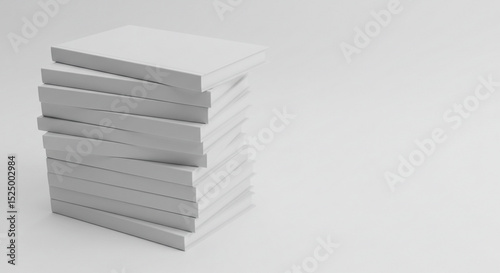 Clean Spine Book Mockup on White Studio Background