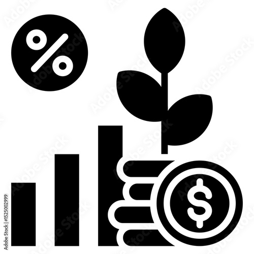 Compound Interest glyph icon