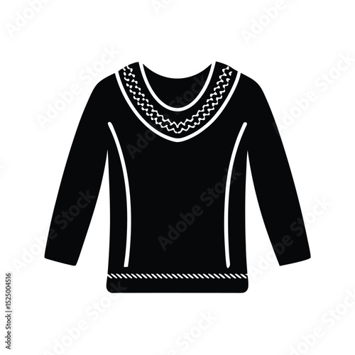 Ladies Elegant Pullover Vector Illustration