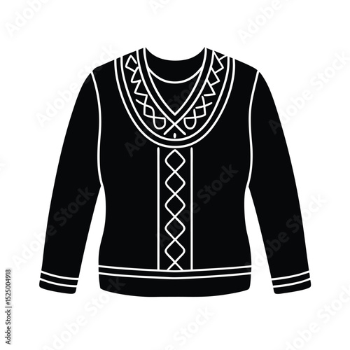 Modern Ladies Pullover Vector Illustration