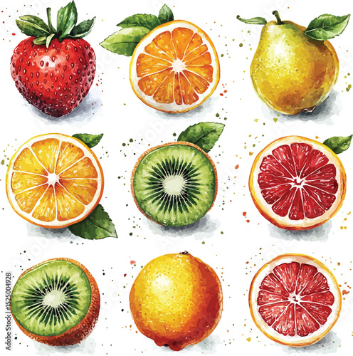 seamless background with fruits